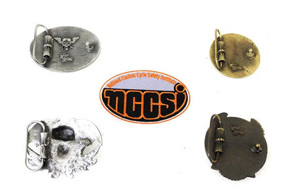 V-Twin Chopper Series Belt Buckle Set - Pewter Metal Motorcycle Accessories by V-Twin