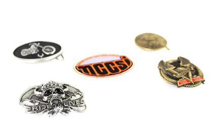 V-Twin Chopper Series Belt Buckle Set - Pewter Metal Motorcycle Accessories by V-Twin