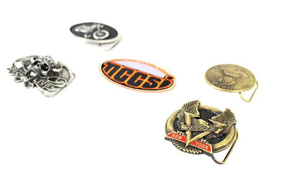 V-Twin Chopper Series Belt Buckle Set - Pewter Metal Motorcycle Accessories by V-Twin