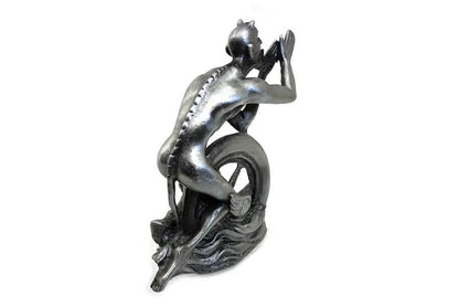 V-Twin Devil and Wheel Fender Ornament - Pewter Finish, 3/4 Inch Width by V-Twin