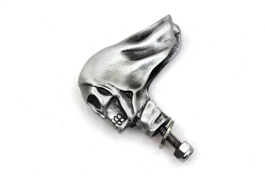 V-Twin Skull Fender Ornament - Pewter Finish with 2-1/4 Inch Height by V-Twin
