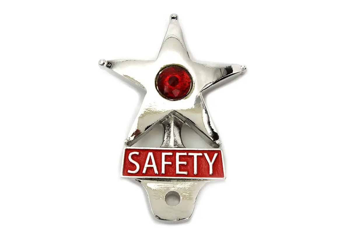 V-Twin Safety License Plate Topper with Reflector - 3.5 x 2.5 Inches by V-Twin