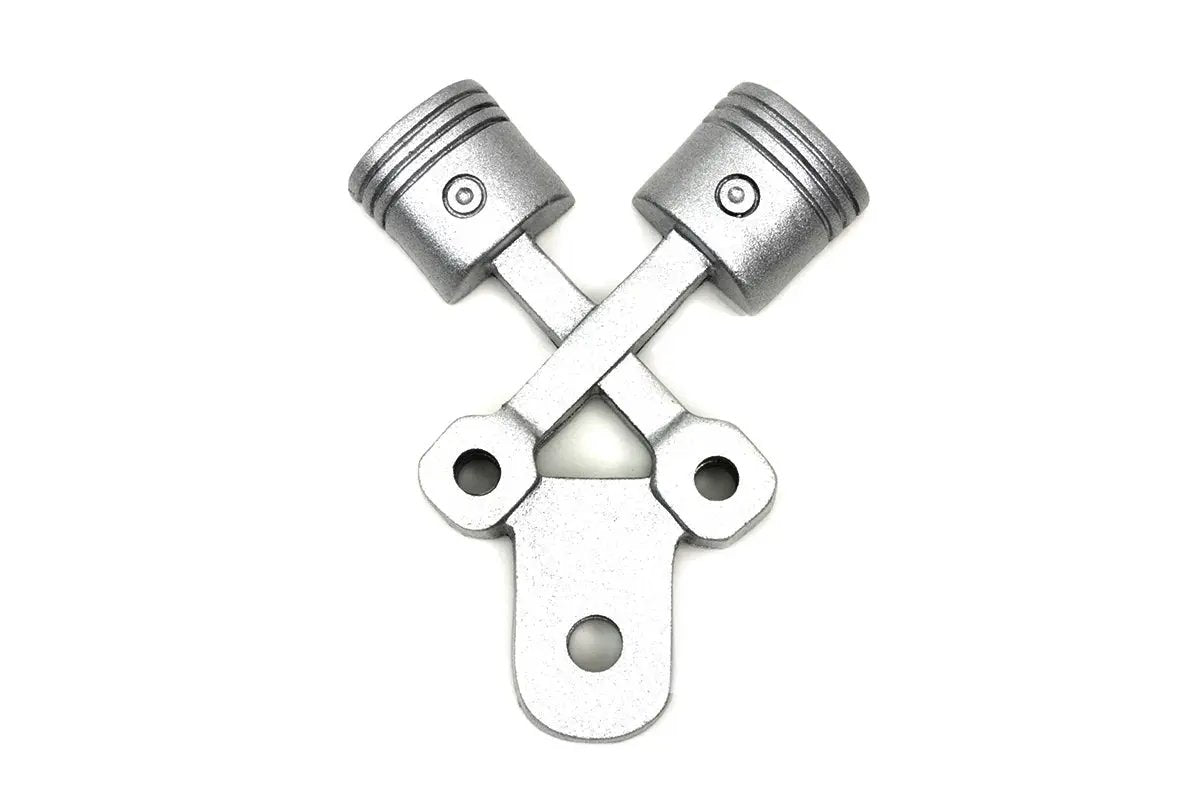 V-Twin Piston License Plate Topper - 3 Inch Tall Custom Car Accessory by V-Twin