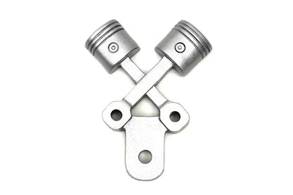 V-Twin Piston License Plate Topper - 3 Inch Tall Custom Car Accessory by V-Twin