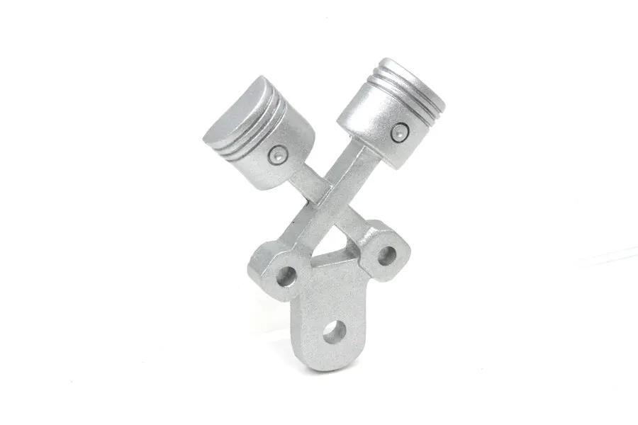 V-Twin Piston License Plate Topper - 3 Inch Tall Custom Car Accessory by V-Twin