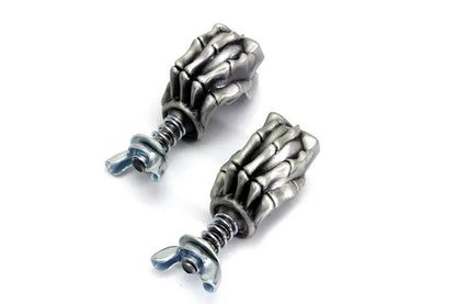 V-Twin Skull with Skeleton Hand License Plate Topper Set - Part 13-1225 by V-Twin