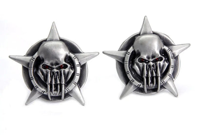 V-Twin Skull on Star License Plate Topper Set - Part Number 13-1226 by V-Twin