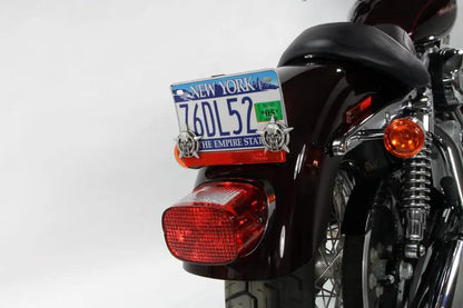 V-Twin Skull on Star License Plate Topper Set - Part Number 13-1226 by V-Twin