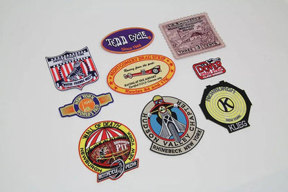 V-Twin Tedd Cycle Local Patch Series - 7 Piece Iron-On and Sew-On Patch Set by V-Twin