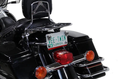 V-Twin Silver Skull License Plate Bolt Set - Durable Mounting Hardware with Stylish Design by V-Twin