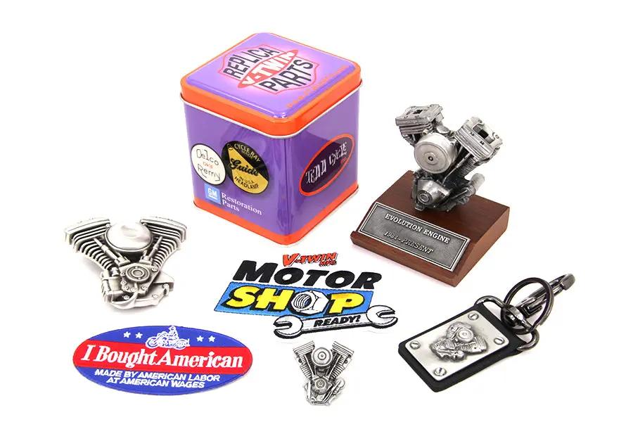 V-Twin Evolution Motorcycle Gift Set - 6 Piece Collectible Pin Set by V-Twin