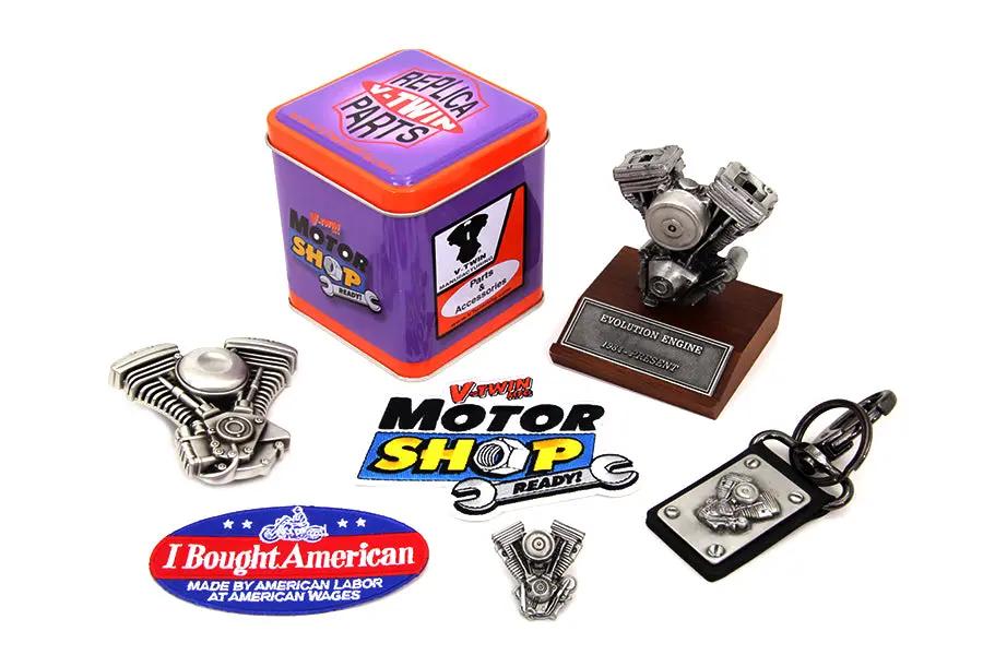 V-Twin Evolution Motorcycle Gift Set - 6 Piece Collectible Pin Set by V-Twin