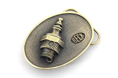 V-Twin Beck Spark Plug Belt Buckle - Vintage 1980s and 1990s Style Accessory by V-Twin
