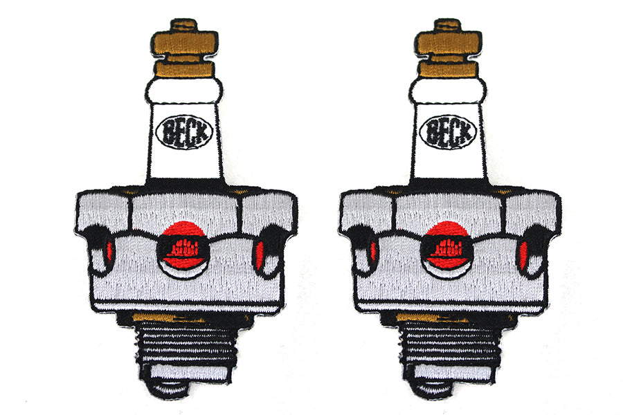 V-Twin Beck 18mm Spark Plug Patches - Authentic Motorcycle Accessories from V-Twin