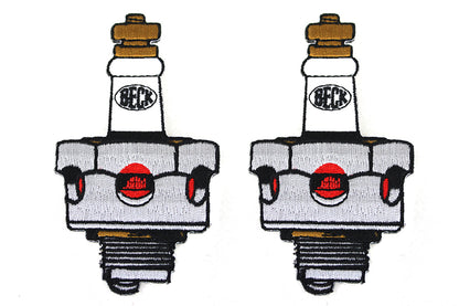 V-Twin Beck 18mm Spark Plug Patches - Authentic Motorcycle Accessories from V-Twin