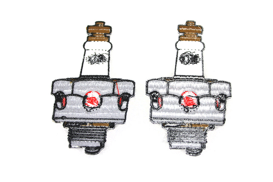 V-Twin Beck 18mm Spark Plug Patches - Authentic Motorcycle Accessories from V-Twin