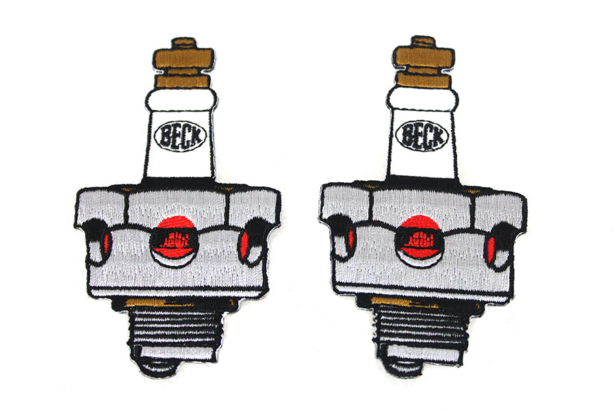 V-Twin Beck 18mm Spark Plug Patches - Authentic Motorcycle Accessories from V-Twin