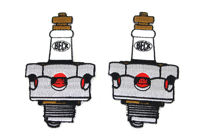 V-Twin Beck 18mm Spark Plug Patches - Authentic Motorcycle Accessories from V-Twin