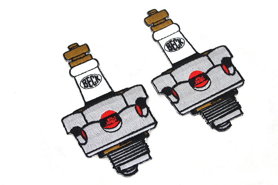 V-Twin Beck 18mm Spark Plug Patches - Authentic Motorcycle Accessories from V-Twin