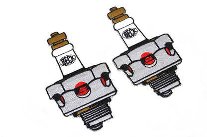 V-Twin Beck 18mm Spark Plug Patches - Authentic Motorcycle Accessories from V-Twin