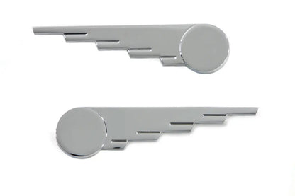 V-Twin Chrome Speed Wing Emblem Set for Harley Davidson FL (1941-1950) by V-Twin