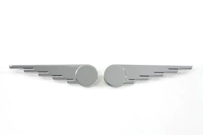 V-Twin Chrome Speed Wing Emblem Set for Harley Davidson FL (1941-1950) by V-Twin