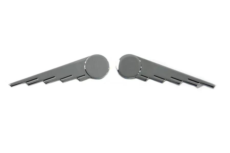 V-Twin Chrome Speed Wing Emblem Set for Harley Davidson FL (1941-1950) by V-Twin
