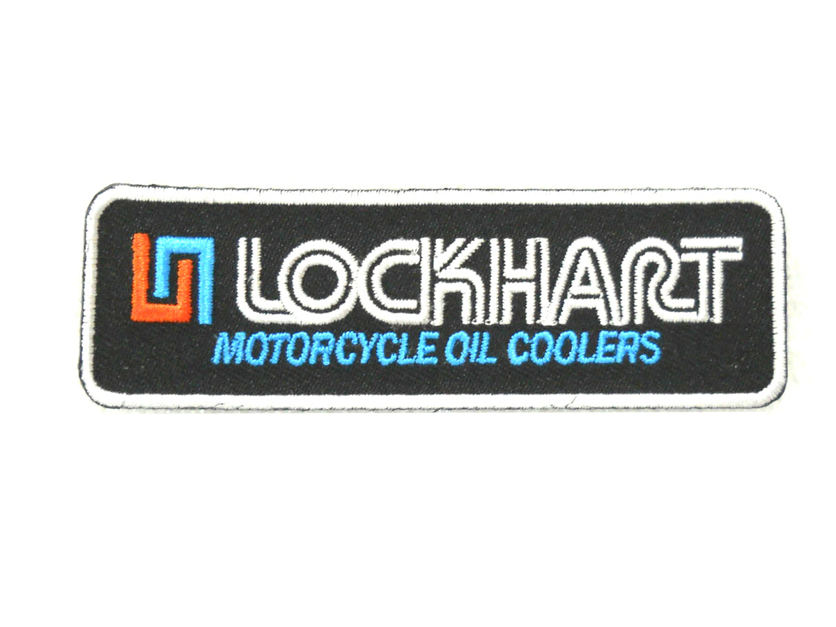 V-Twin Lockhart Patches Pair - Durable Iron-On Motorcycle Emblem Set