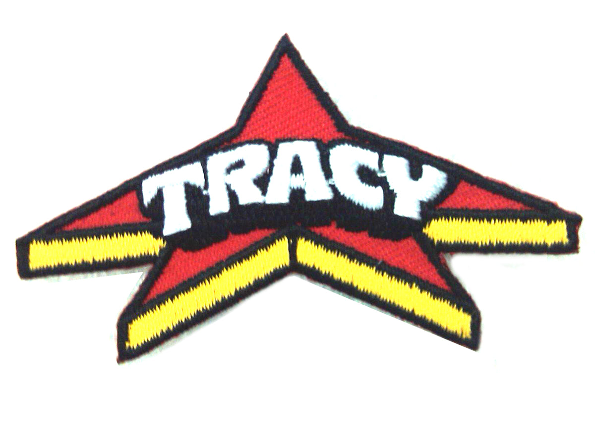 V-Twin Tracy Patches Pair - 1.38 Inch Adhesive Motorcycle Patches