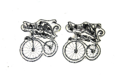 V-Twin Velocipede Patch Set - 2.5 Inch Wide Motorcycle Patches for Clothing and Accessories