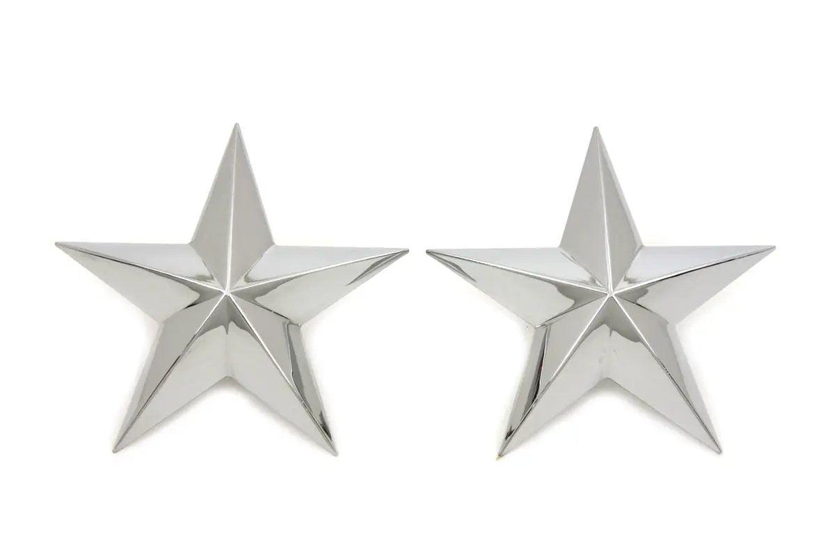 V-Twin Chrome Decorative Star Stud Set with Pewter Construction - Set of 2 by V-Twin