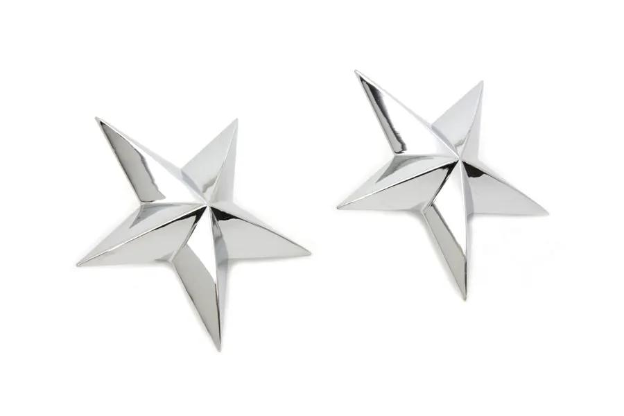 V-Twin Chrome Decorative Star Stud Set with Pewter Construction - Set of 2 by V-Twin