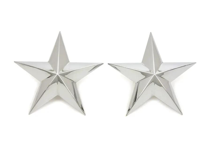 V-Twin Chrome Decorative Star Stud Set with Pewter Construction - Set of 2 by V-Twin
