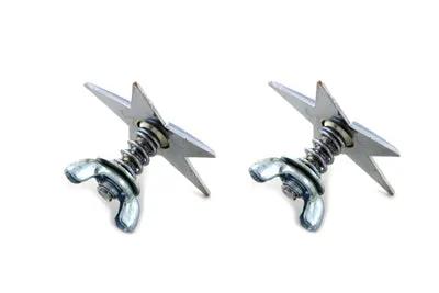 V-Twin Chrome Decorative Star Stud Set – Pewter Construction, Sold as a Pair by V-Twin
