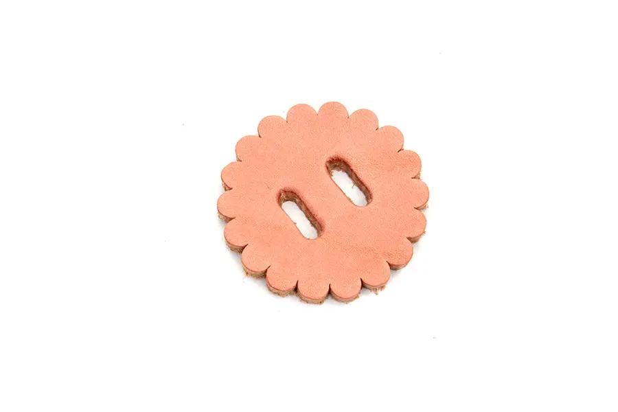 V-Twin Natural Leather Concho Rosette 1-3/4 inch (Part #30-0854) by V-Twin