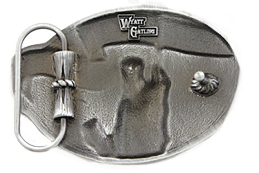 V-Twin Liberty Belt Buckle - Retro 1980s & 1990s Motorcycle Style