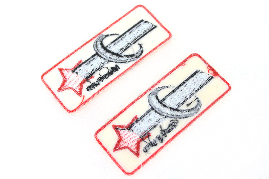 V-Twin Motorcyclepedia Museum Patch Set - Includes Two Patches for Customizing Your Ride