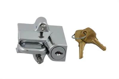 V-Twin Chrome Helmet Lock - Secure Your Helmet with Easy Clamp Fit by V-Twin