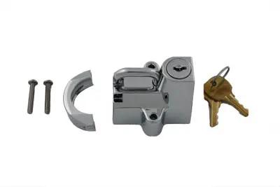 V-Twin Chrome Helmet Lock - Secure Your Helmet with Easy Clamp Fit by V-Twin