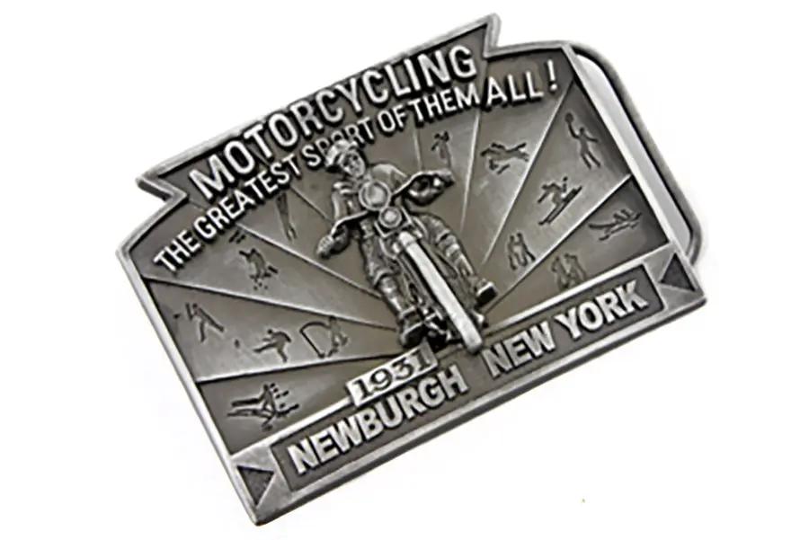 V-Twin 48-1775 Motorcycling Belt Buckle - Vintage 1980s and 1990s Style Pewter Finish by V-Twin