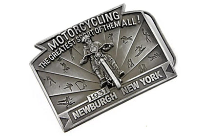 V-Twin 48-1775 Motorcycling Belt Buckle - Vintage 1980s and 1990s Style Pewter Finish by V-Twin
