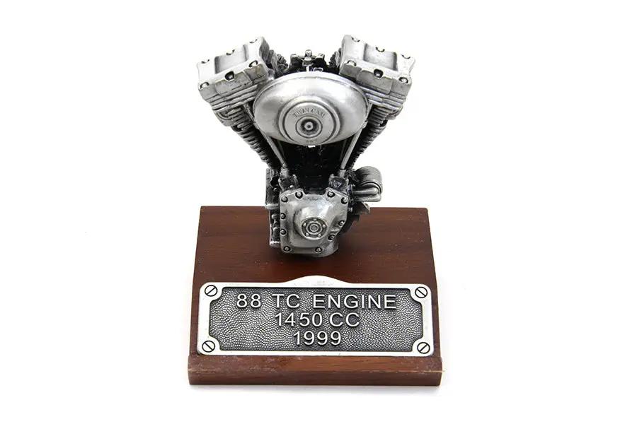 V-Twin TC-88 Replica Motor Model - 2.5 Inch Pewter Finish Accessory for Harley-Davidson Classic Bikes by V-Twin