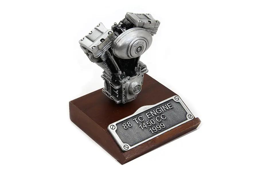 V-Twin TC-88 Replica Motor Model - 2.5 Inch Pewter Finish Accessory for Harley-Davidson Classic Bikes by V-Twin