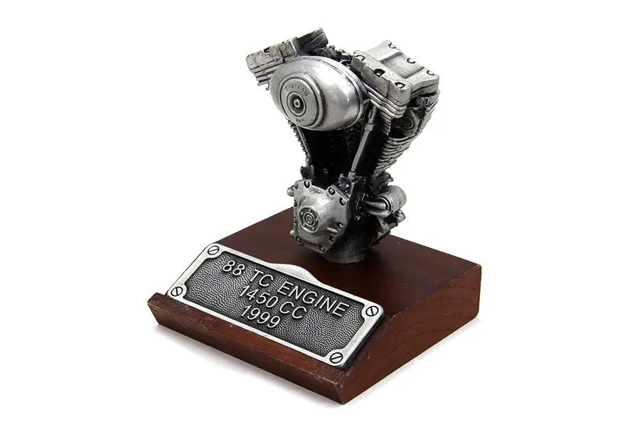 V-Twin TC-88 Replica Motor Model - 2.5 Inch Pewter Finish Accessory for Harley-Davidson Classic Bikes by V-Twin