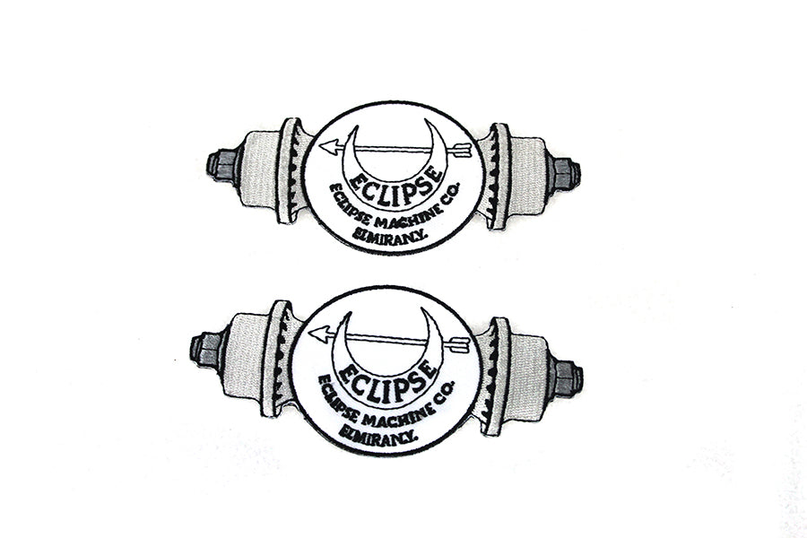 V-Twin Eclipse Hub Patch Set - Vintage Style Oilzum and Drain Oil Patches