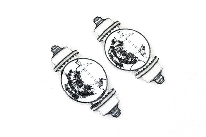 V-Twin Eclipse Hub Patch Set - Vintage Style Oilzum and Drain Oil Patches
