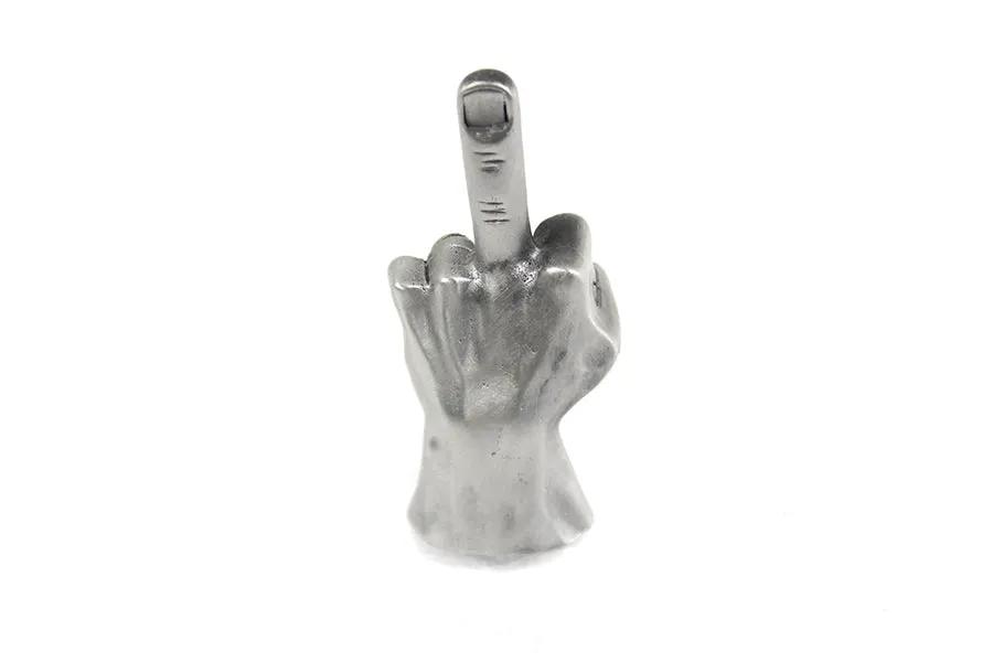 V-Twin Middle Finger Fender Ornament with 1/4 Inch Mount Threads by V-Twin