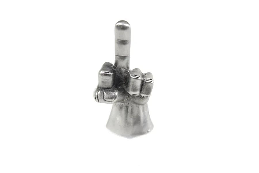 V-Twin Middle Finger Fender Ornament with 1/4 Inch Mount Threads by V-Twin