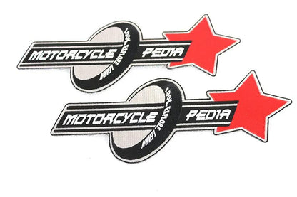 V-Twin Motorcyclepedia Back Patch Set - Two Patches with Adhesive Backing by V-Twin
