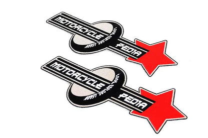 V-Twin Motorcyclepedia Back Patch Set - Two Patches with Adhesive Backing by V-Twin